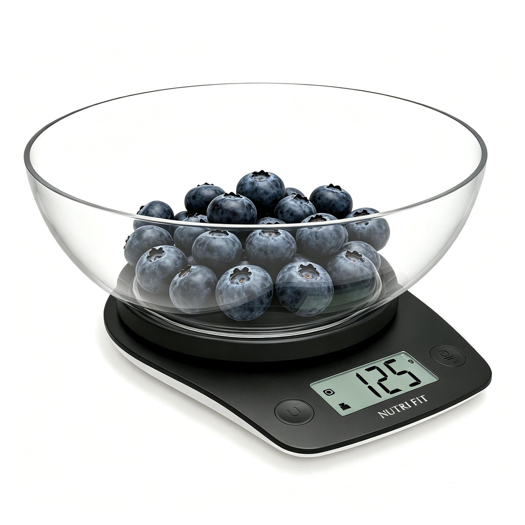 NUTRI FIT Bilancia Digitale Alimenti con Ciotola 2L, 5KG/11lb, Nero
