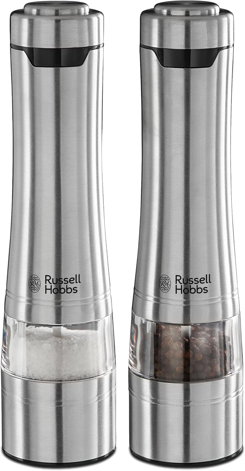Russell Hobbs Pepper Mill, Electric Salt and Pepper Mill, Ceramic Grinder