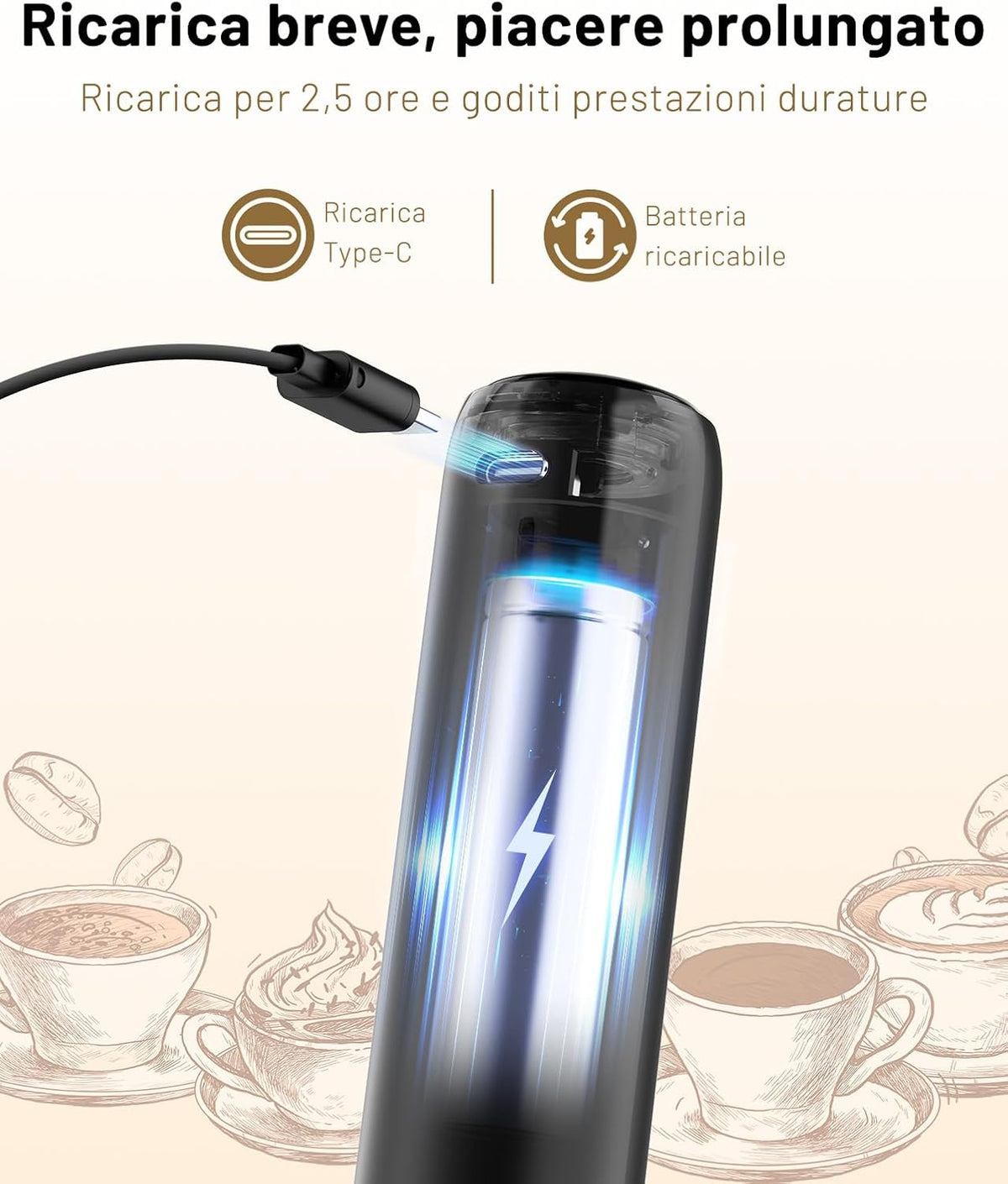 SIMPLETASTE Electric Milk Frother