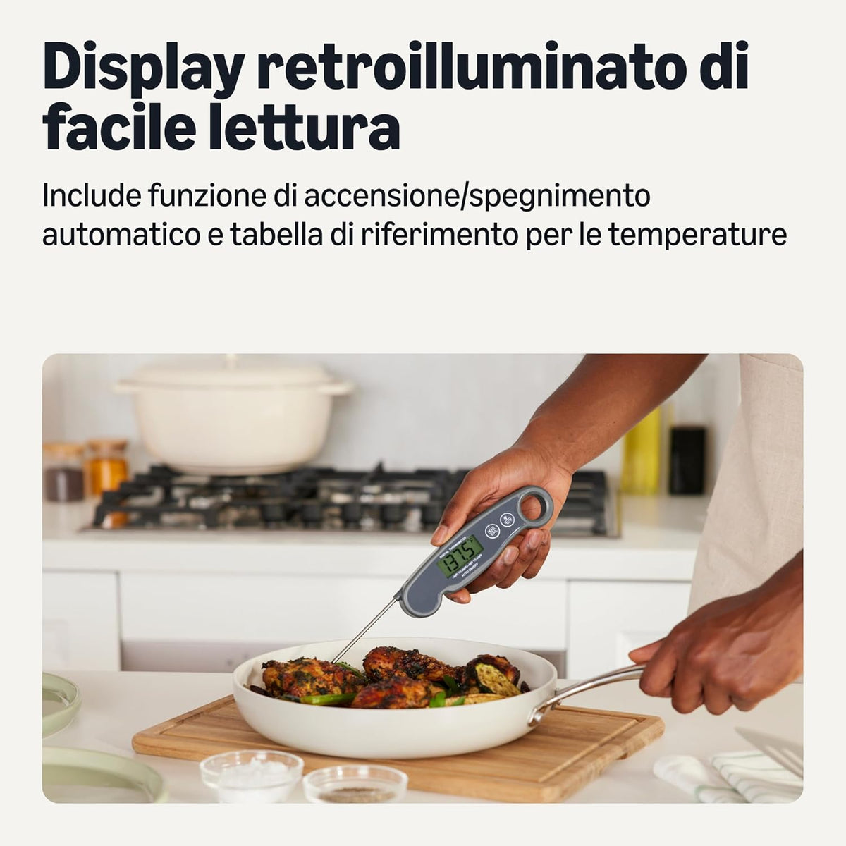 Amazon Basics Digital Instant Read Meat Thermometer Water Resistant