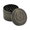 Basic Metal Grinder - 4 Pieces, Diameter 5.5 cm, Green, Robust Herb Grinder with Pollen Strainer and Shovel, Compact and Durable