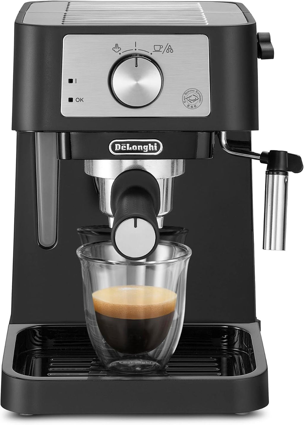De'Longhi EC260.BK Coffee Machine for Powder or Pods E.S.E. Manual Milk