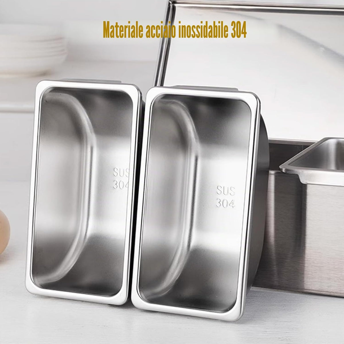 Ingredient Container with Lid and Spoon, Spice Container, Ingredient Container, BBQ Container, Pizza Container, Outdoor Kitchen Accessories Stainless Steel (5