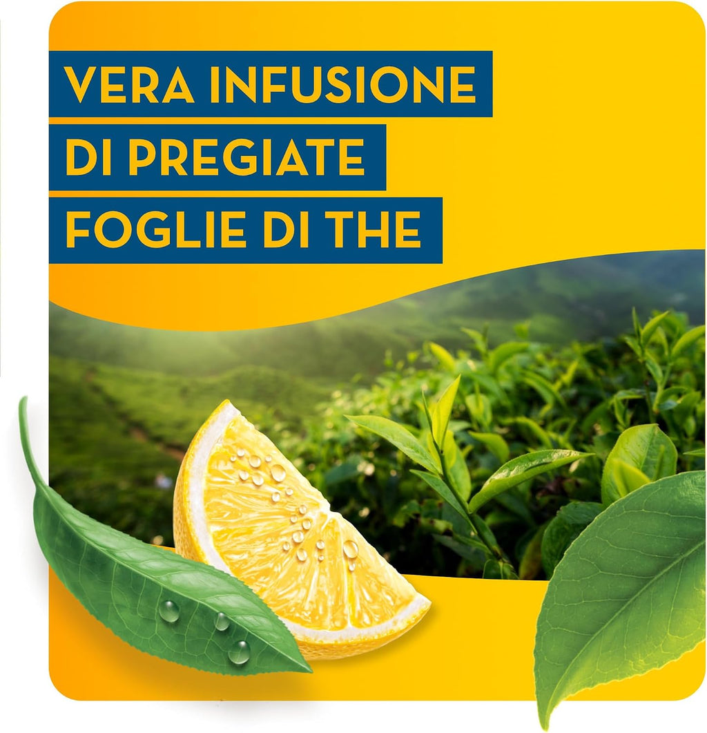 Estathé Limone - The Freddo con Vero Infuso di Foglie di The e Succo di Limone, Bevanda Analcolica Senza Glutine, 3 Bicchierini da 200 ml