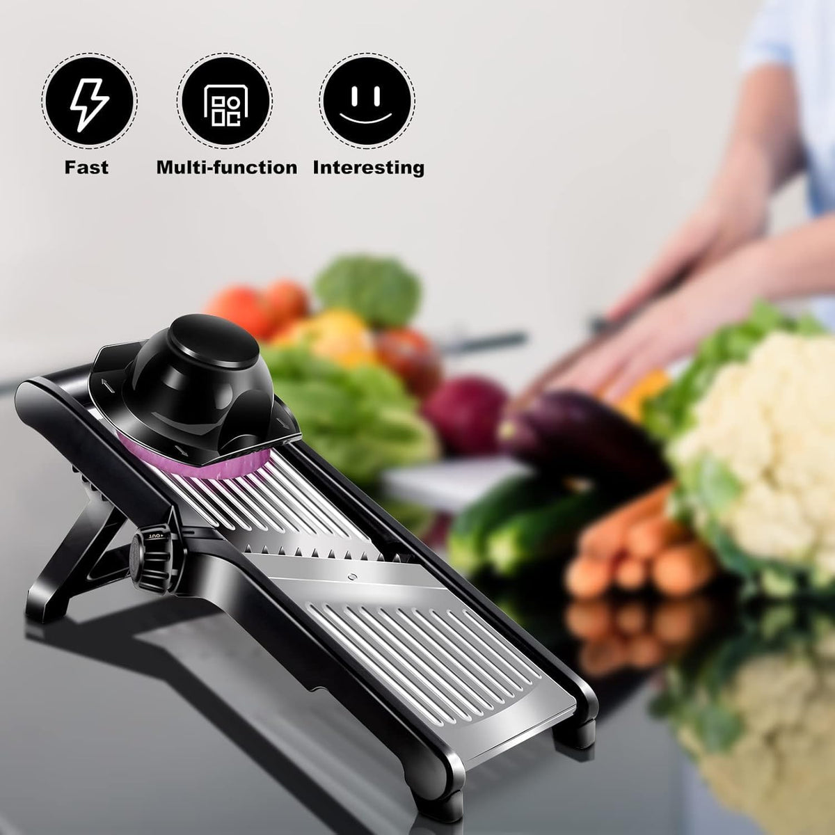 Meridiana Mandolina Professionale Regolabile in Acciaio Inox