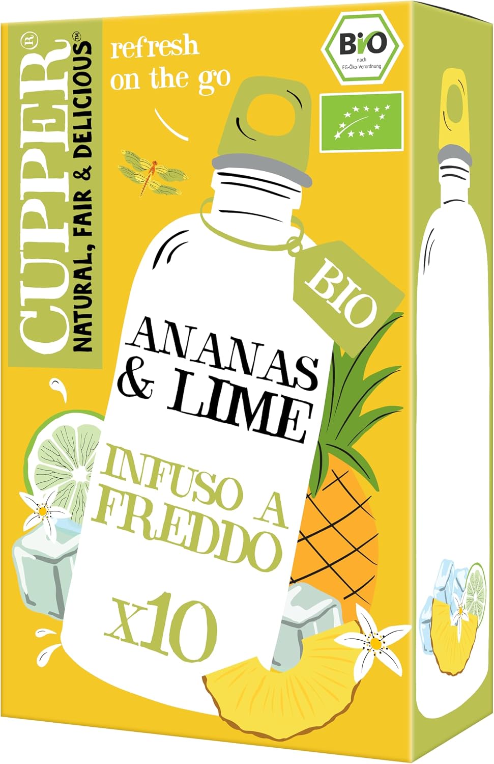 CUPPER Infuso a Freddo Ananas e Lime Bio 10 Bustine