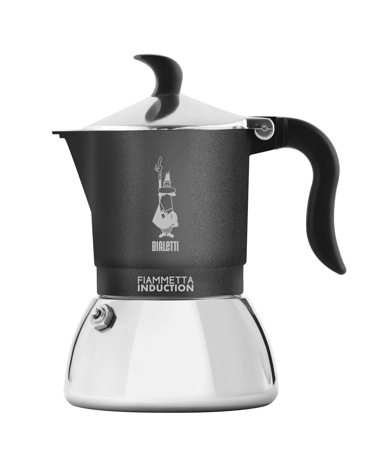 Bialetti Caffettiera Fiammetta Induction, 2 Tazze (100 ml), Adatta a Tutti i Piani Cottura, Design Elegante, Rosso