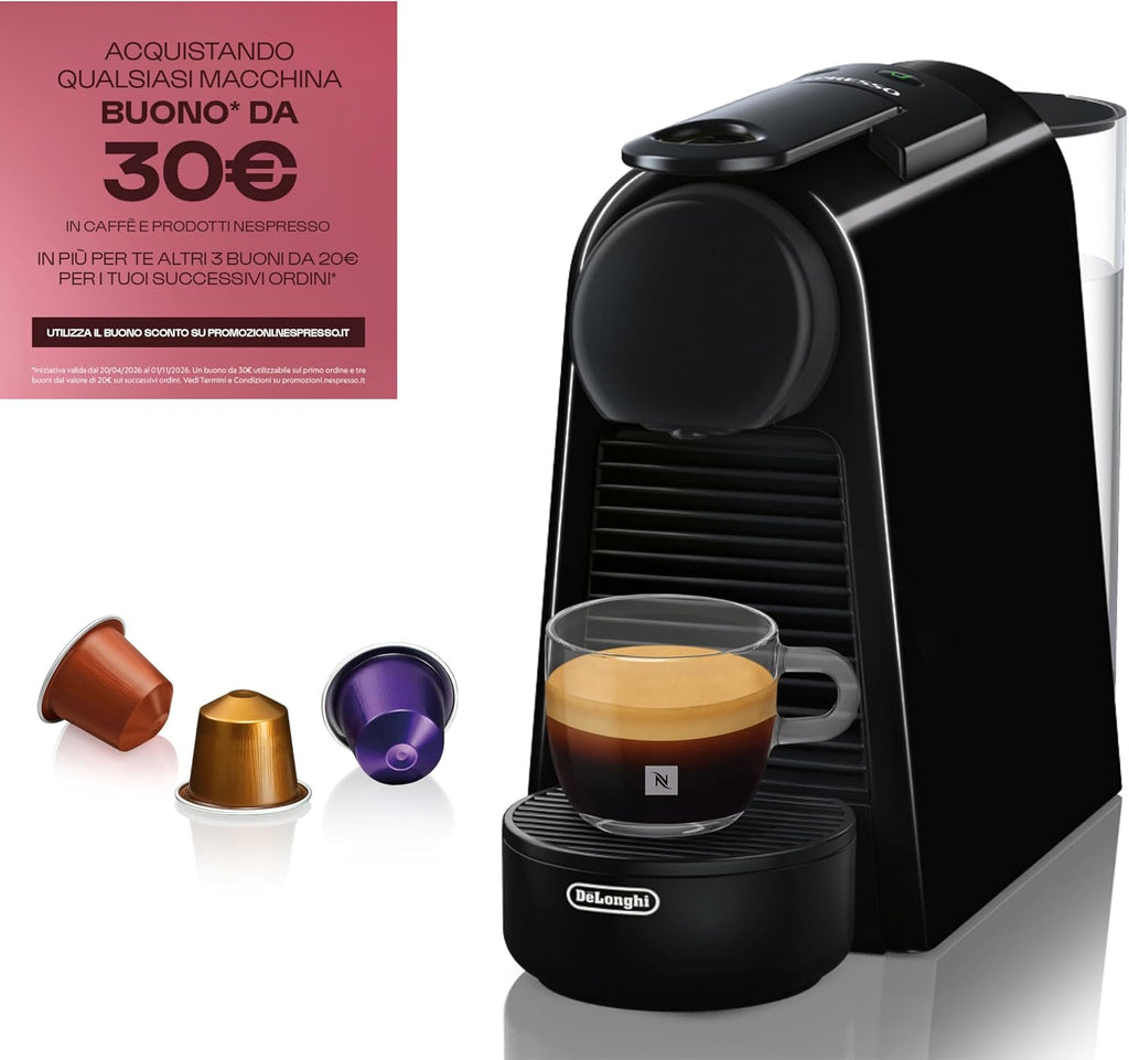Nespresso Essenza Mini EN85.B, Macchina da Caffè DeLonghi, Nero