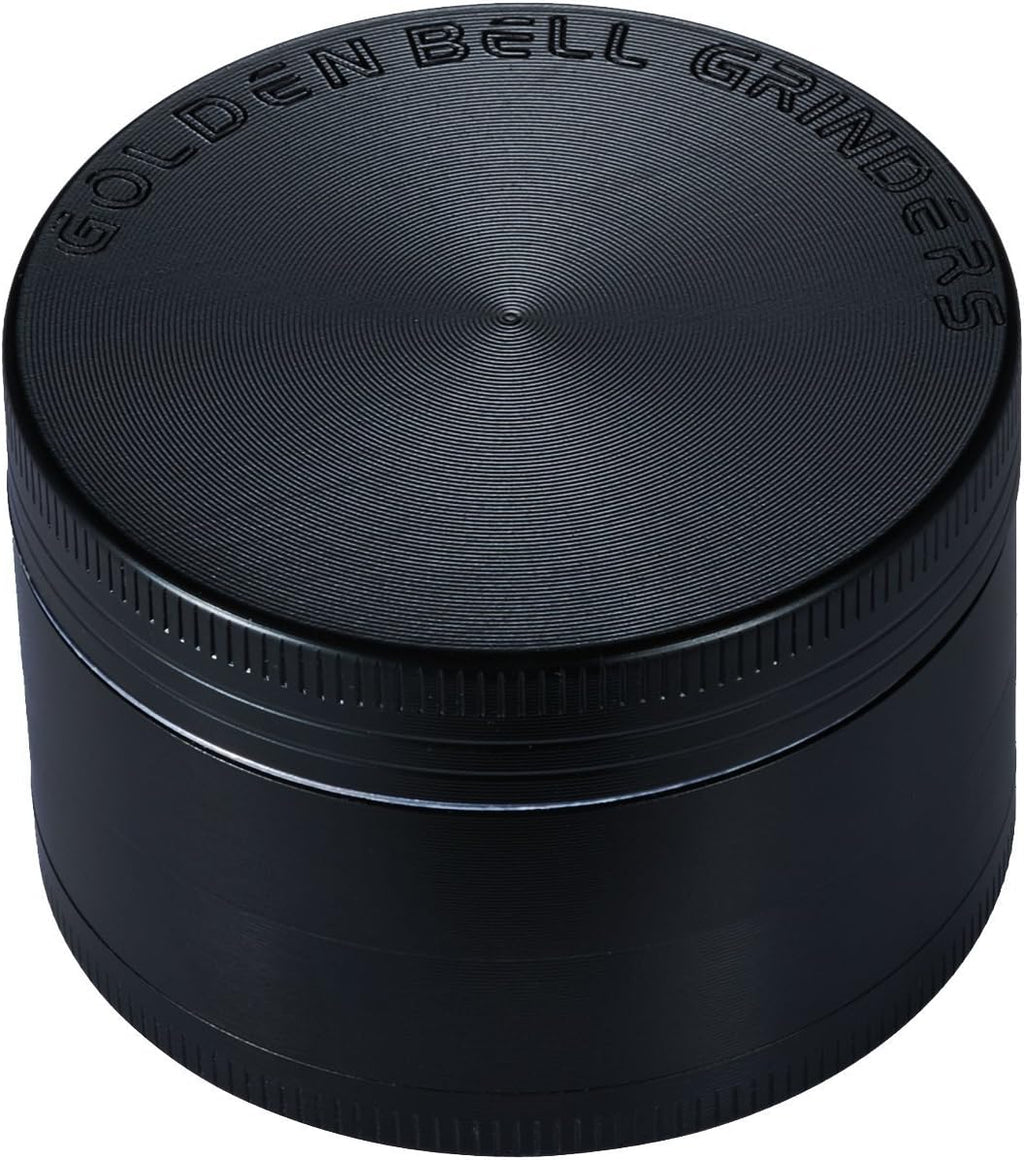 LIHAO Grinder Macina per Spezie e Erbe in Lega di Zinco in 4 pezzi, Nero, Design Ergonomico, 2”(50mm)