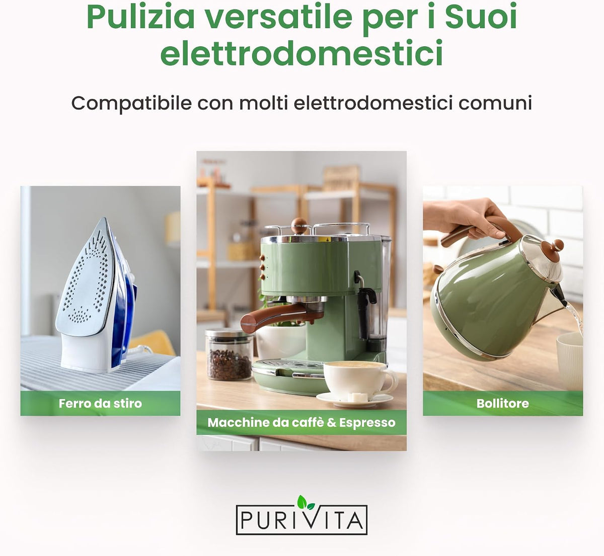 PURIVITA® Decalcificante Universale Macchina Caffè e Bollitore, 500ml