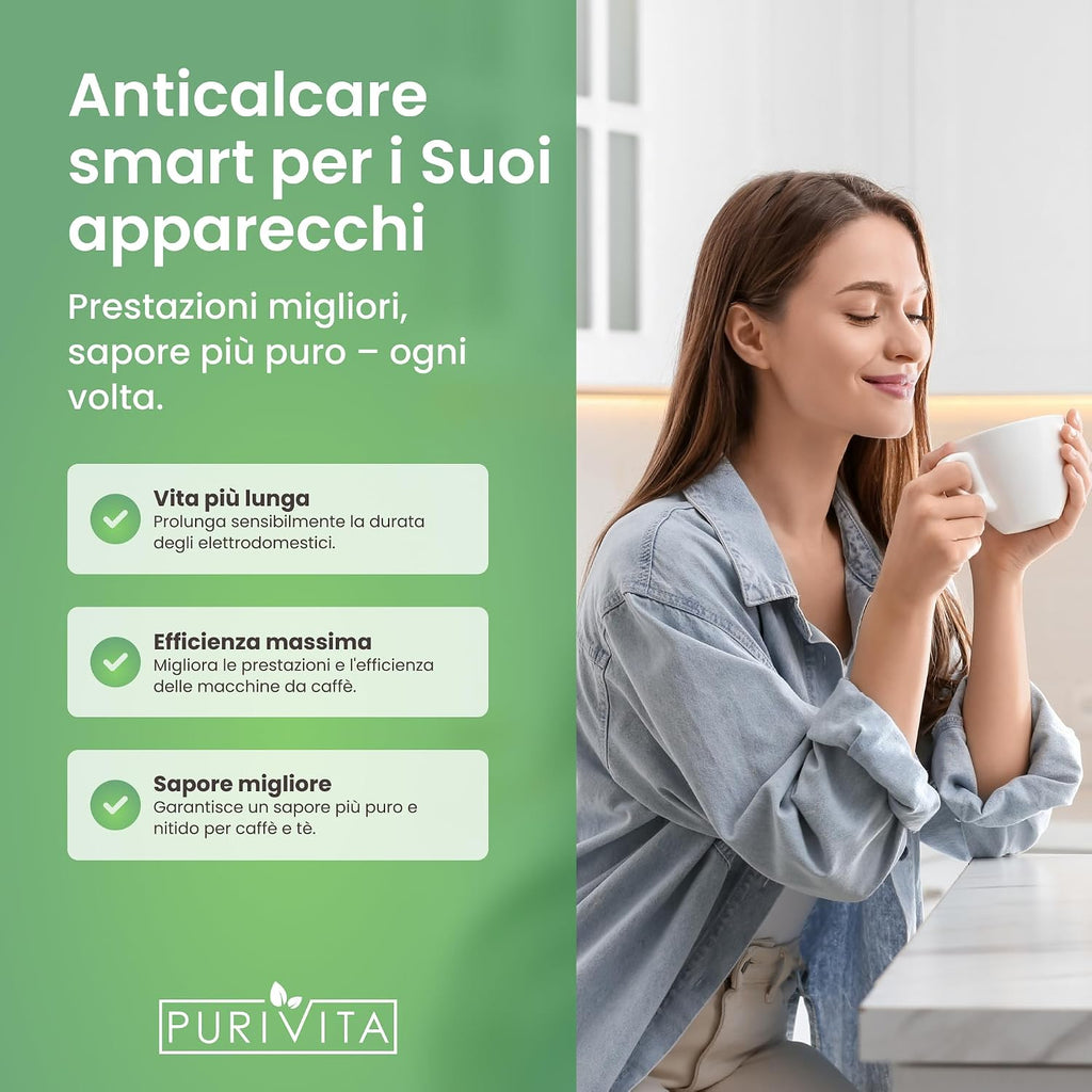 PURIVITA® Decalcificante Universale Macchina Caffè e Bollitore, 500ml