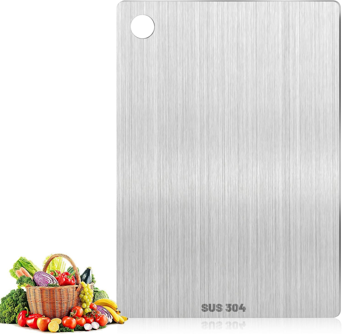 Pavlleen Tagliere in acciaio inox,Tagliere in Titanio per Cucina (30*20cm)