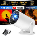 [Built-in Apps & Auto Keystone] AKIYO O2 Projector 2026 Upgraded 18000 Lumen with WiFi6 and Bluetooth 5.4, Mini Projector 1080P Full HD Supported, 180° Rotation Compatible with HDMI/USB/Laptop/PS5