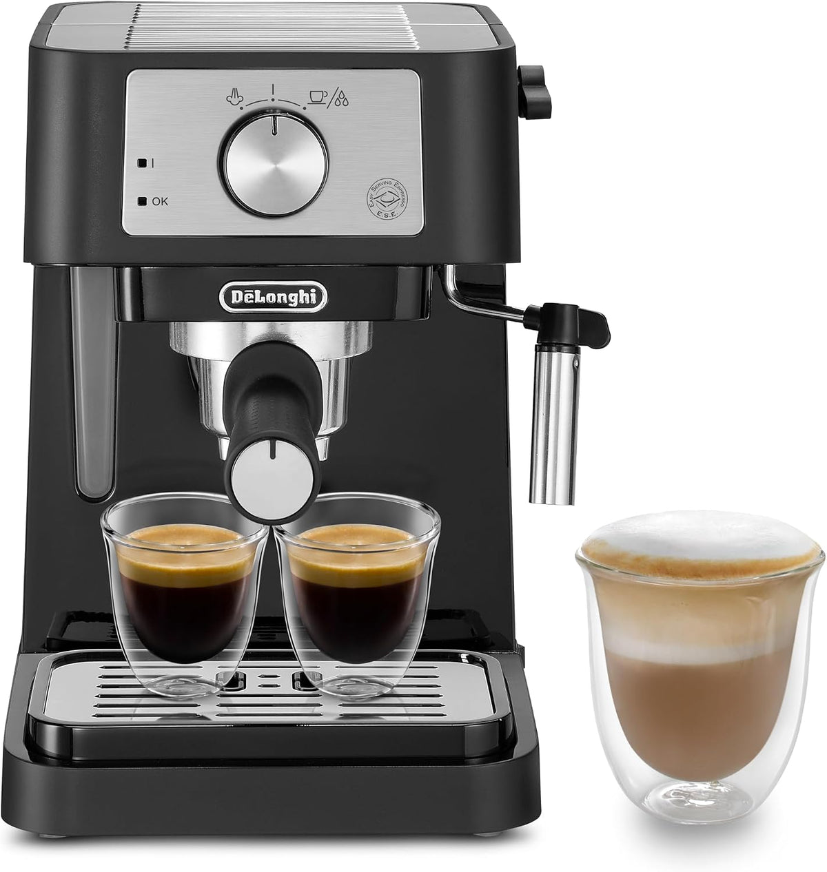 De'Longhi EC260.BK Coffee Machine for Powder or Pods E.S.E. Manual Milk