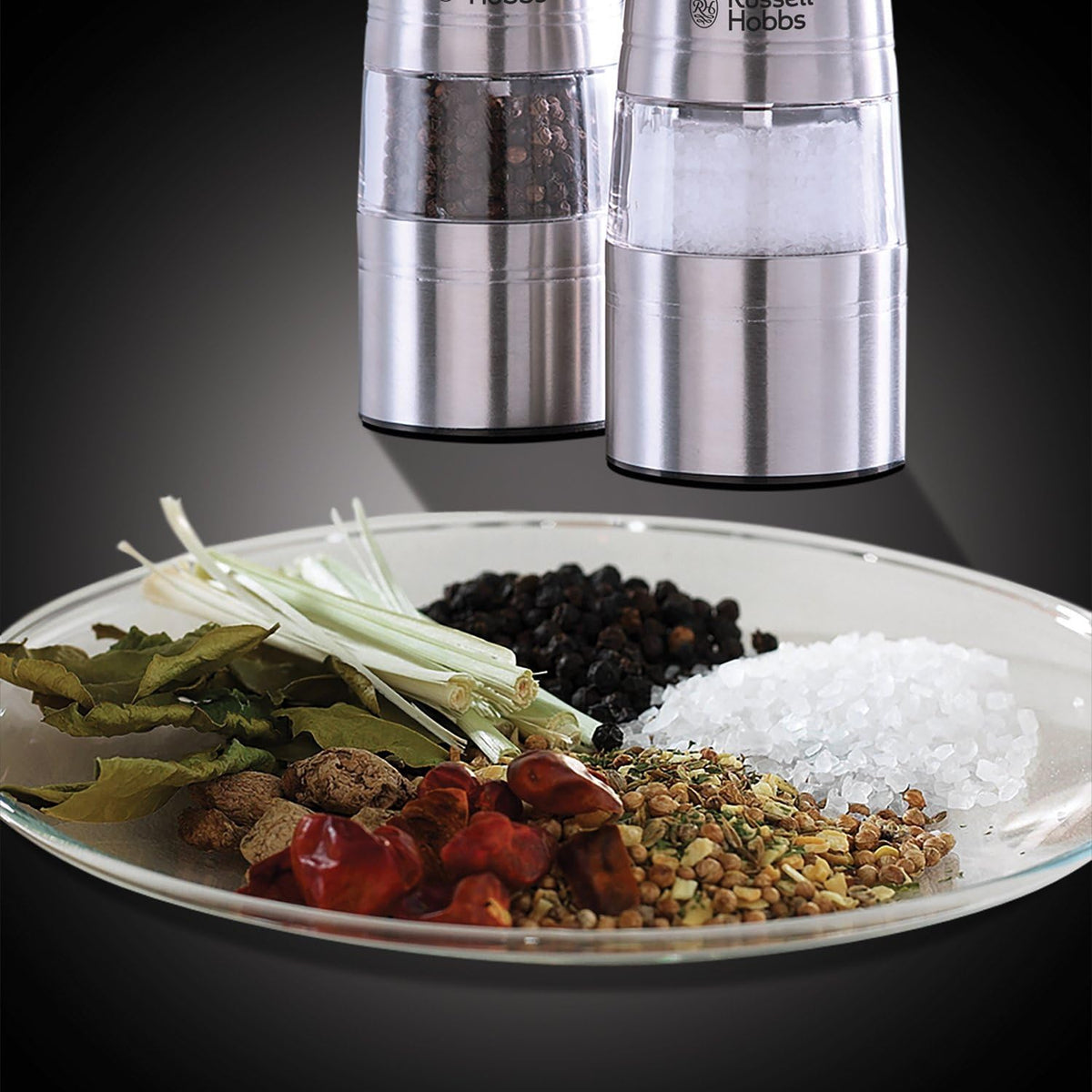 Russell Hobbs Pepper Mill, Electric Salt and Pepper Mill, Ceramic Grinder