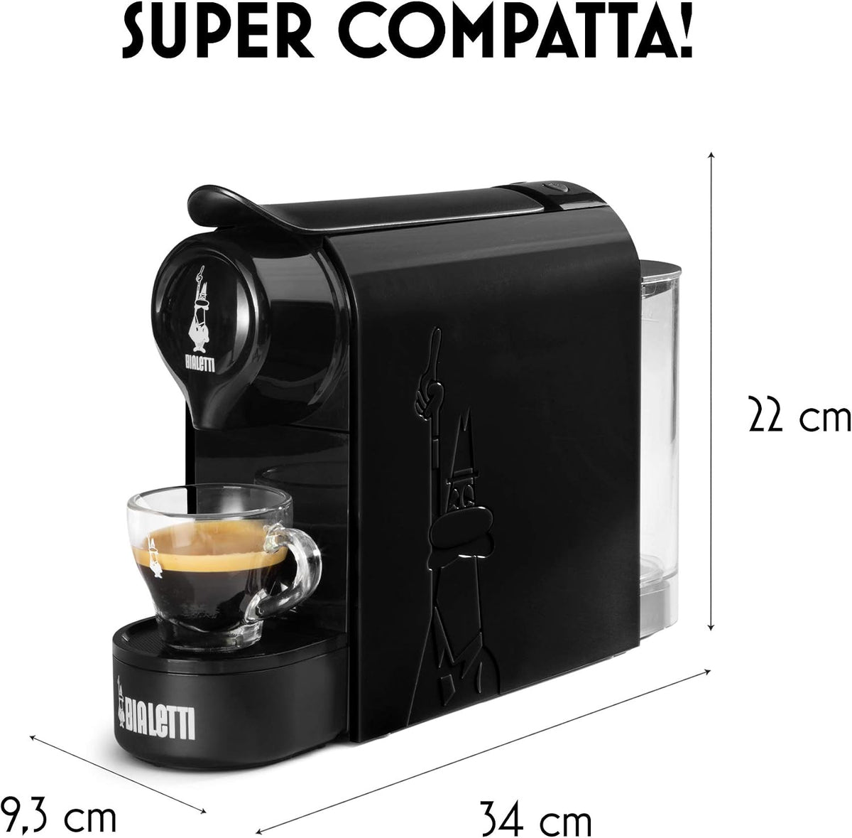Bialetti Gioia Espresso Machine Including 32 Capsules, Works Only with Capsules, Black