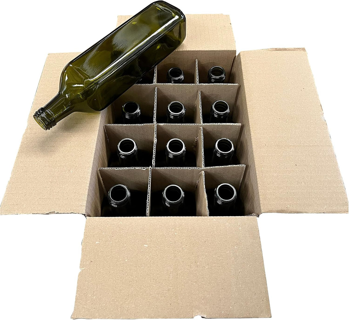 Green Garden 6 x UVAG Dark Glass Marasca Oil Liquor Bottle 750ml with Cap