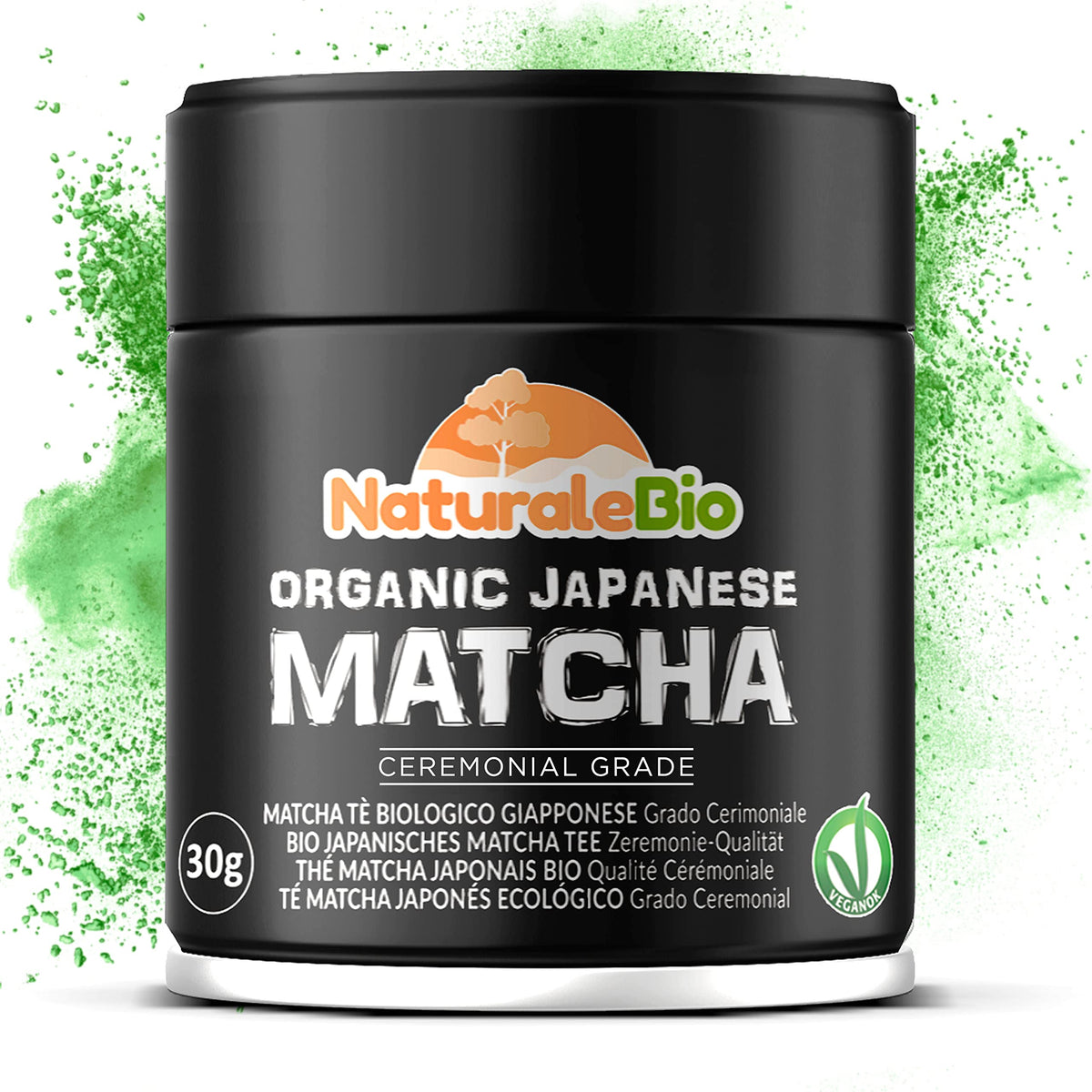 NaturaleBio Matcha Premium Giapponese Bio in Polvere con L-Teanina