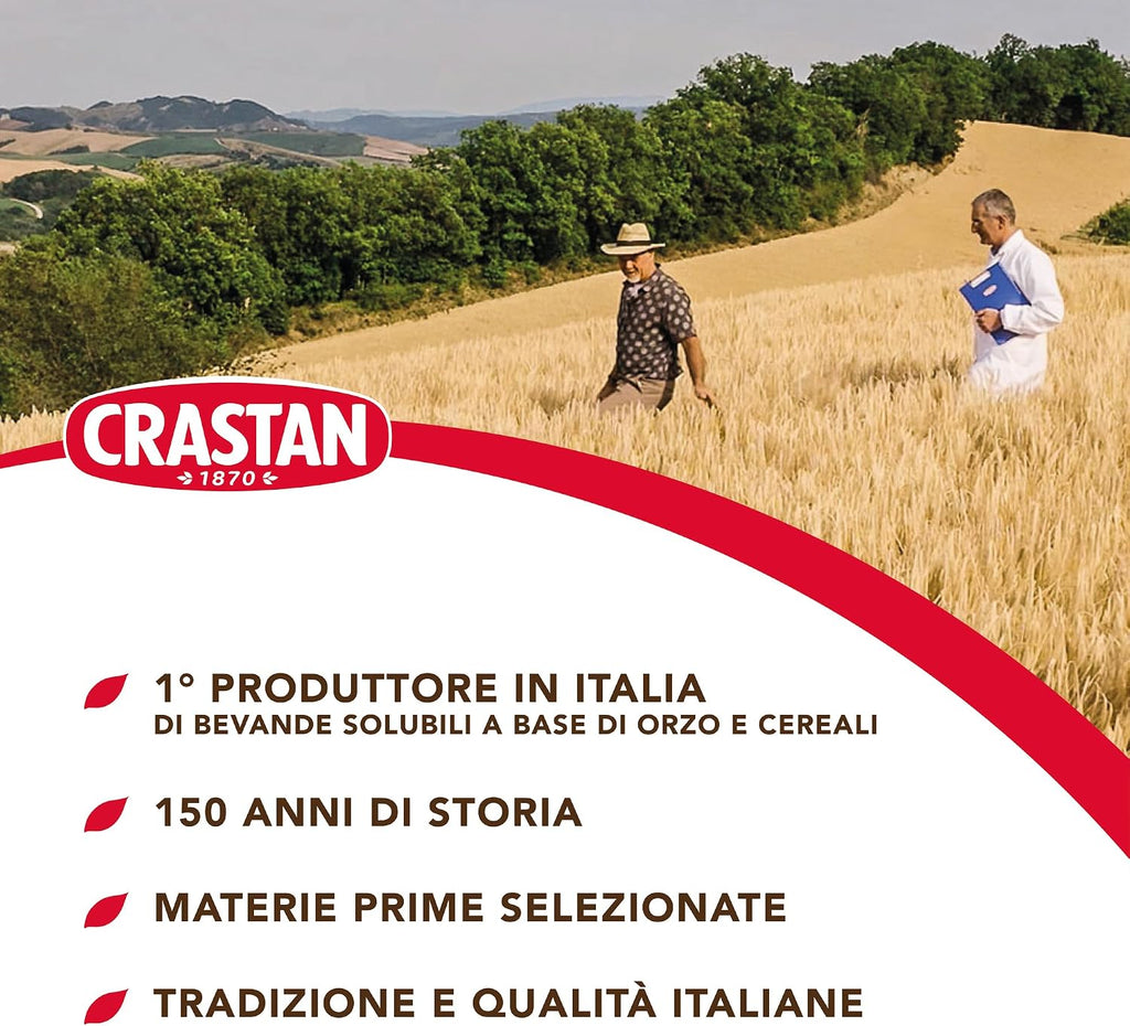 Crastan Nocciolino - Cappuccino Solubile Gusto Nocciola - Barattolo Da 150 Gr. - 12 Tazze