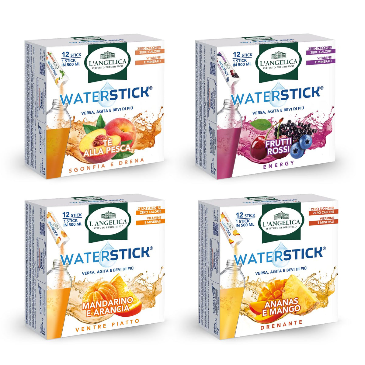 L'Angelica, Waterstick, Ventre Piatto, Mandarino e Arancia, 12 Stick