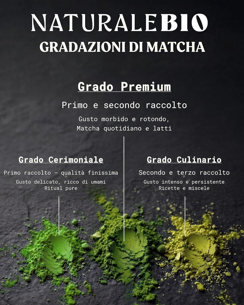 NaturaleBio Matcha Premium Giapponese Bio in Polvere con L-Teanina