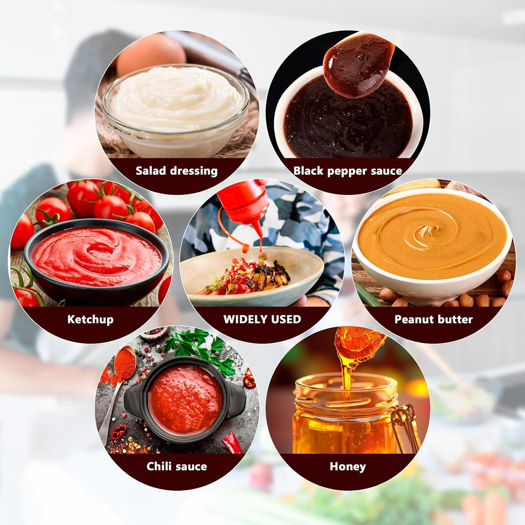 6 Pcs Squeeze Bottle, 240 ml, Plastic Bottle for Ketchup Oil Painting