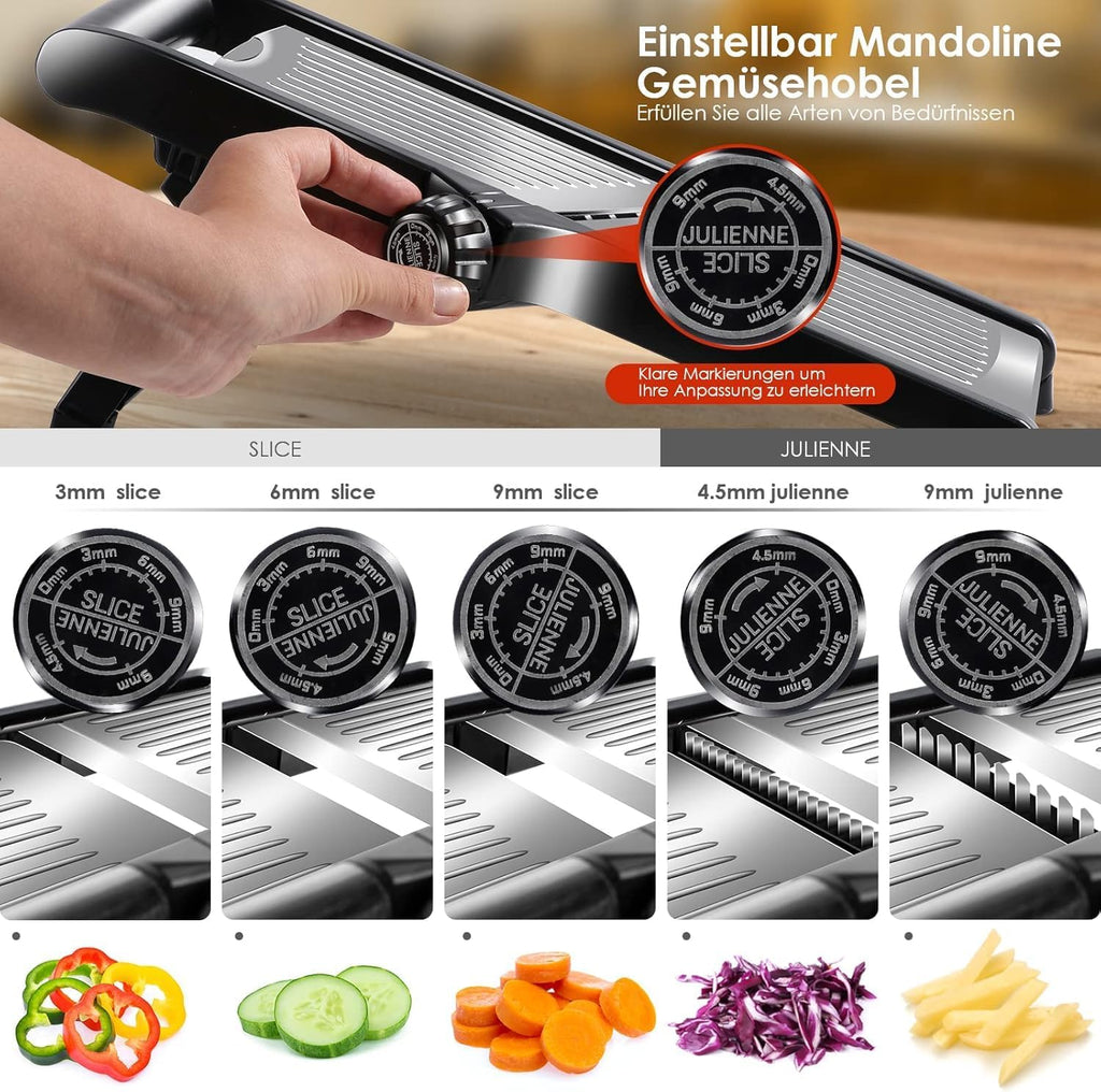 Meridiana Mandolina Professionale Regolabile in Acciaio Inox