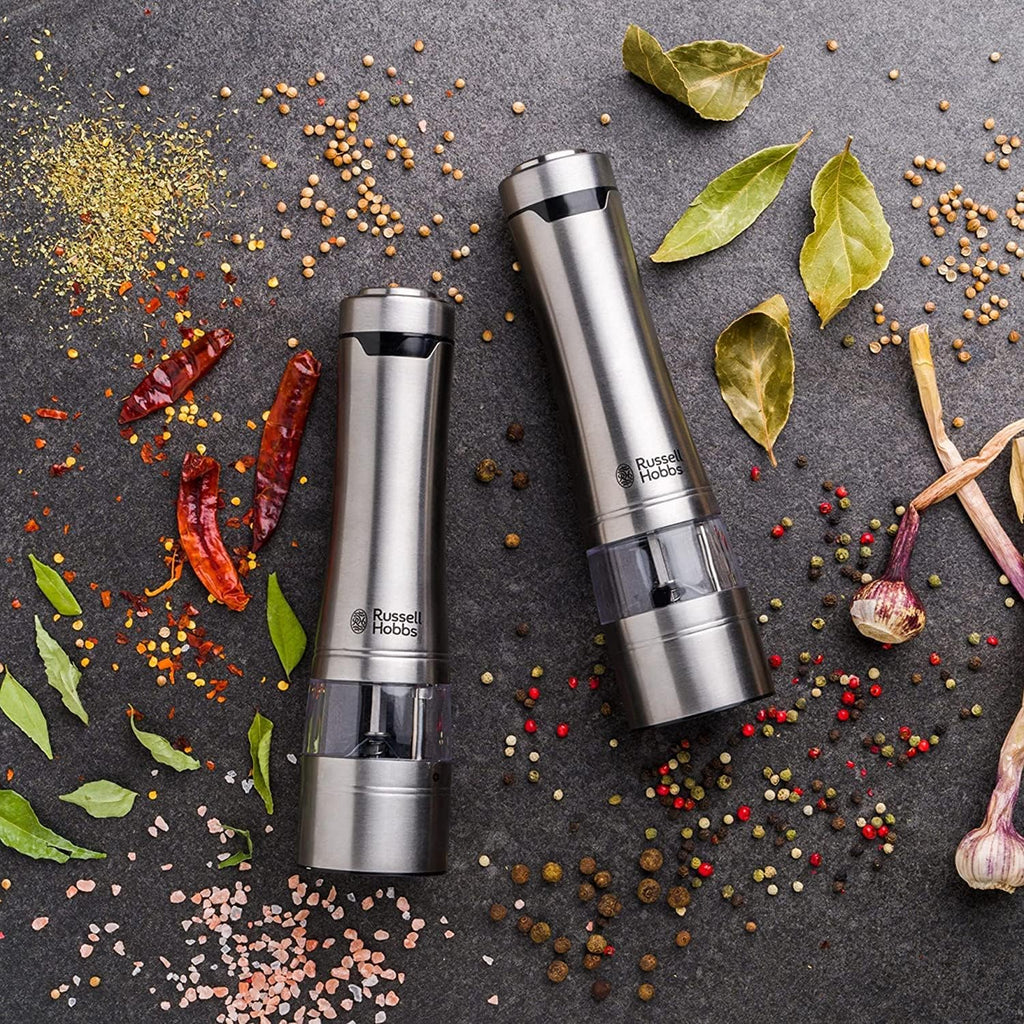 Russell Hobbs Pepper Mill, Electric Salt and Pepper Mill, Ceramic Grinder