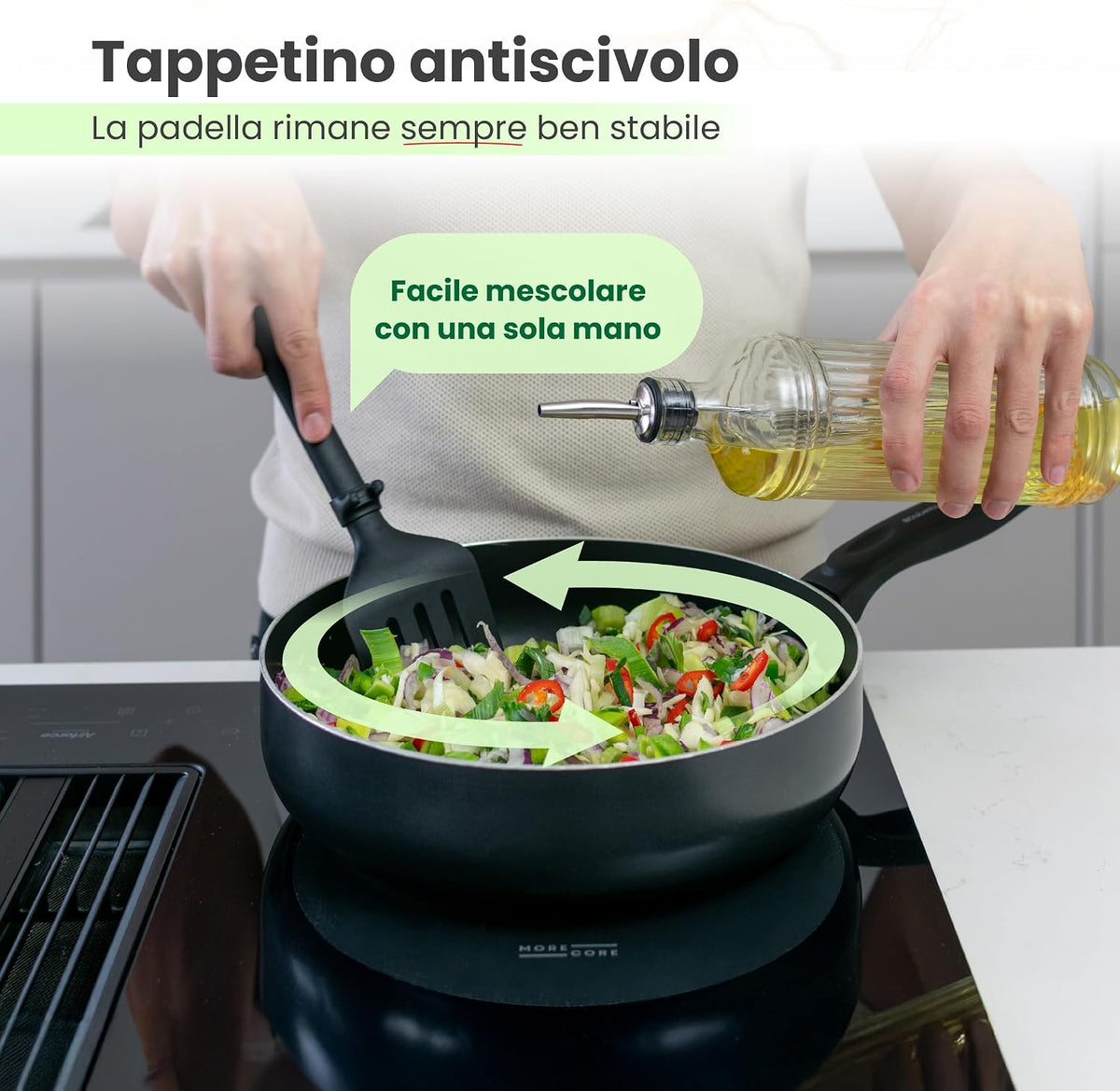 MoreCore Induction Hob Cover Mat for Stoves, 5 Units
