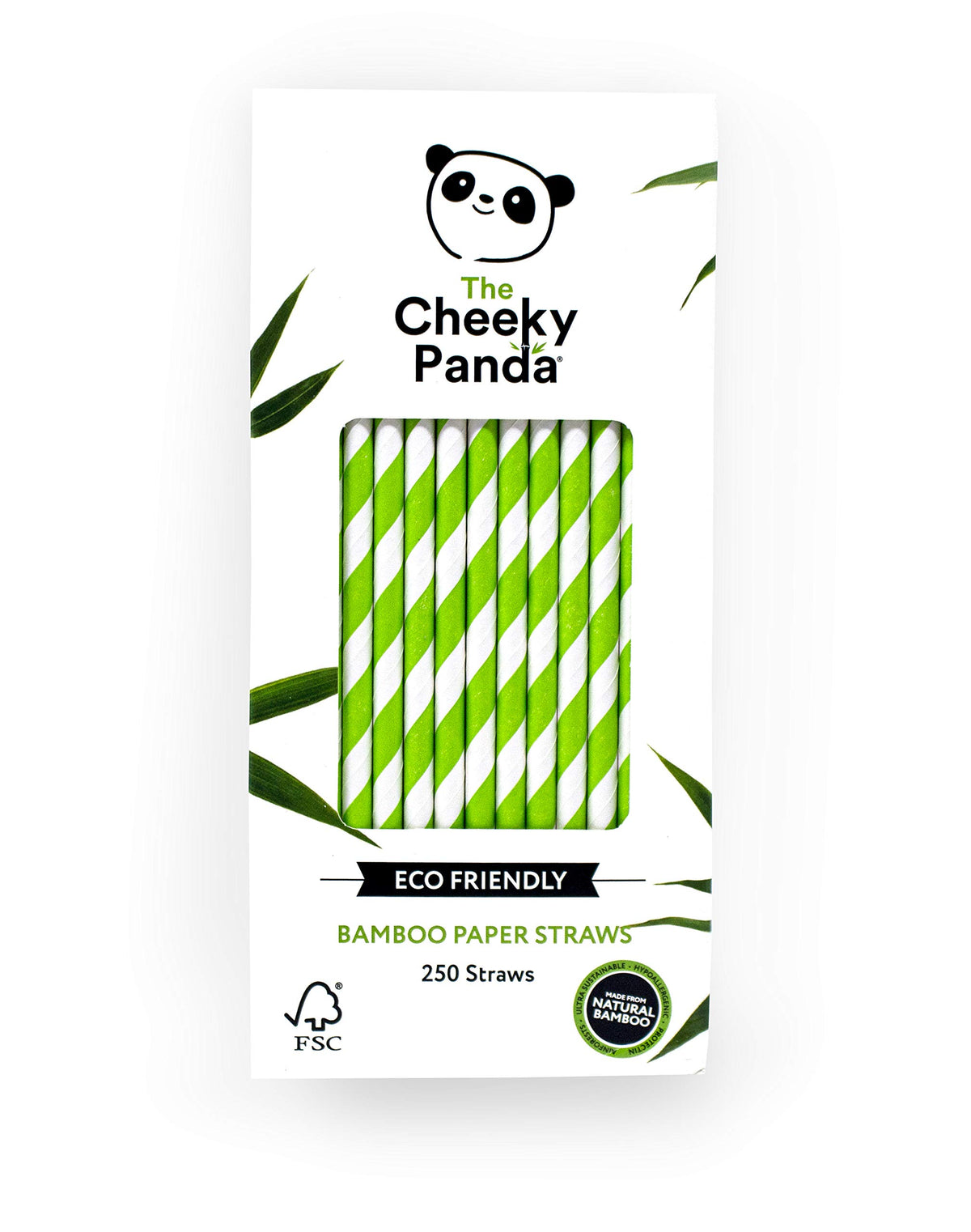 The Cheeky Panda Multicoloured Bamboo Straws | 100 Pieces | 200 mm