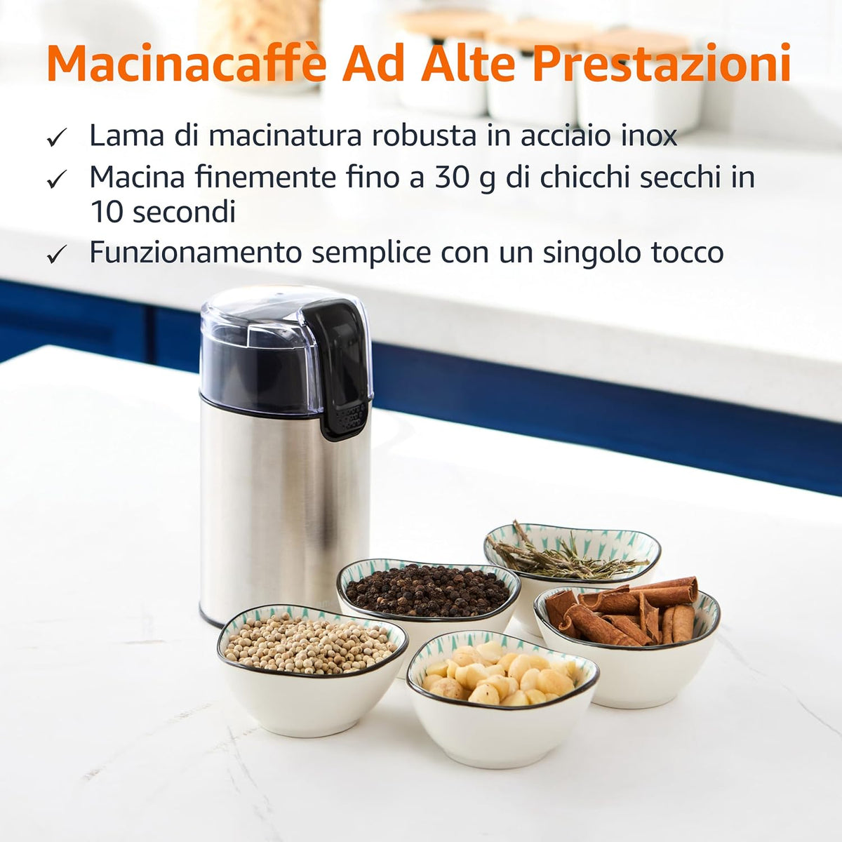 Amazon Basics Stainless Steel Electric Coffee Grinder