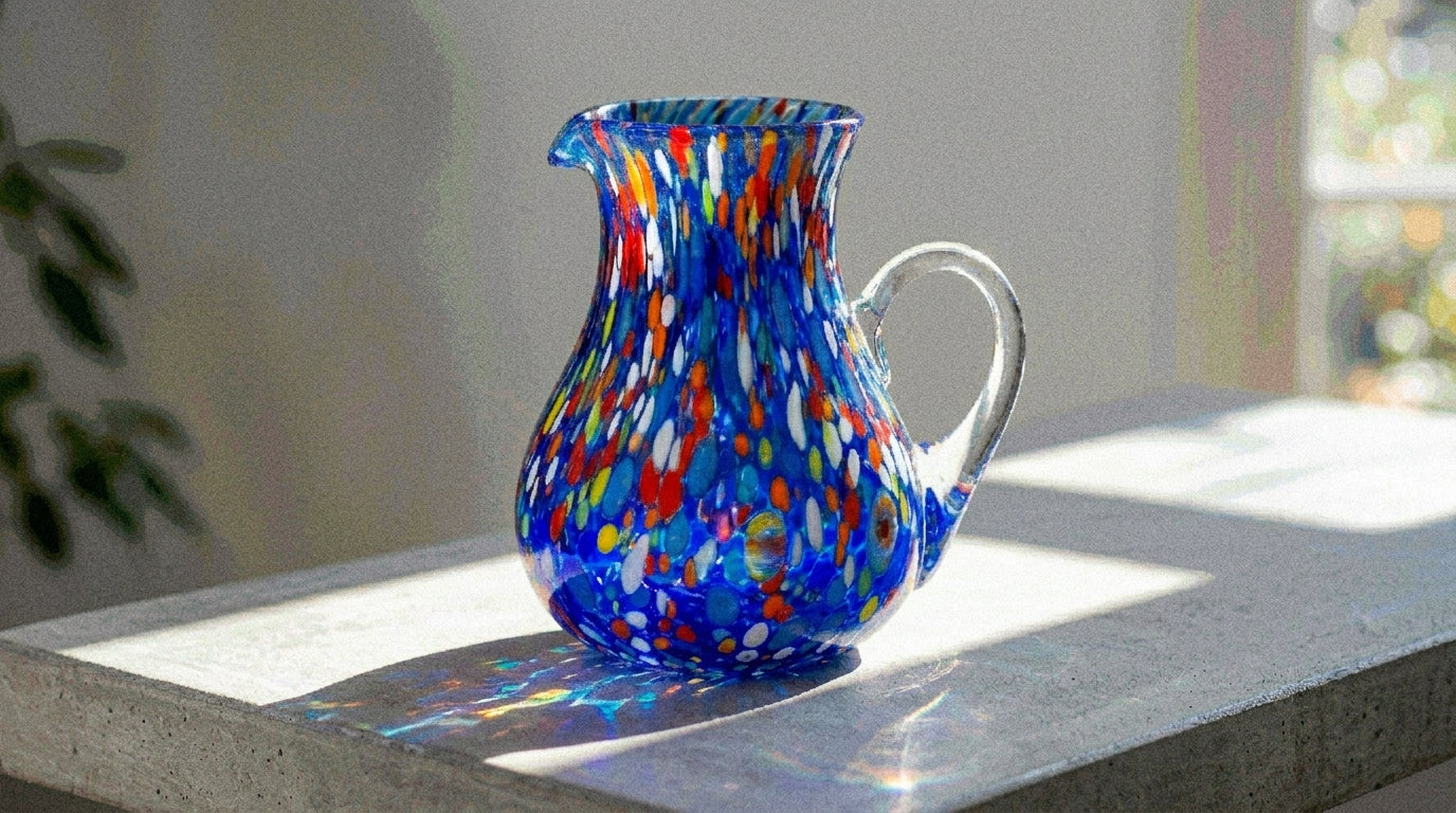 Caraffa in vetro soffiato di Murano – Artigianato italiano - Infusée