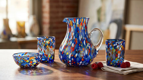 Caraffa in vetro soffiato di Murano – Artigianato italiano - Infusée