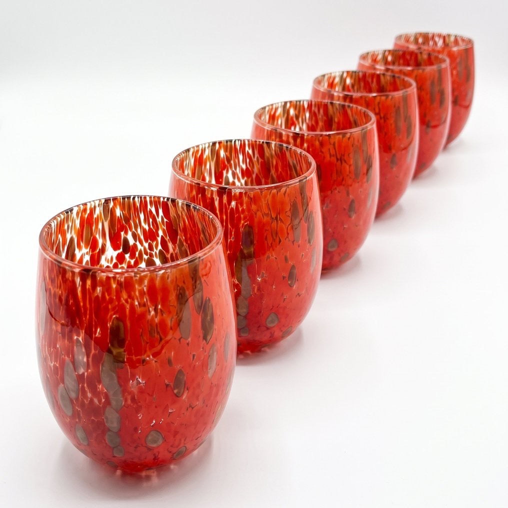 Calici da Vino “I Colori di Murano” -  Made in Italy: Tesori da Collezione