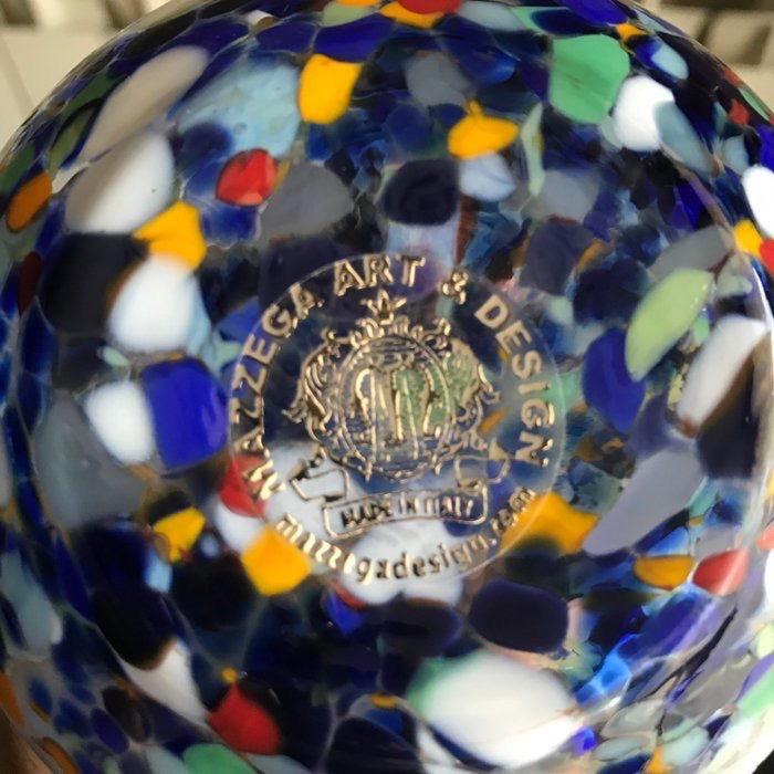 1 Vaso in Vetro Arlecchino Soffiato e Lavorato a Mano di Murano, Tesori da collezione