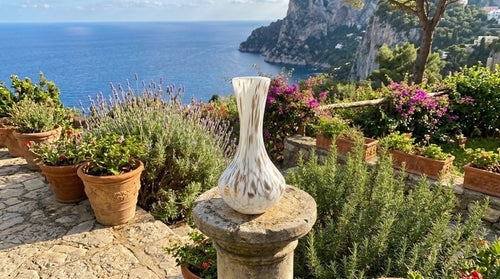 1 Vaso in Vetro di Murano Avventurina Soffiato a Mano 🇮🇹