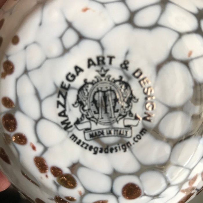 1 Vaso in Vetro Avventurina Soffiato e Lavorato a Mano di Murano,Tesori da collezione