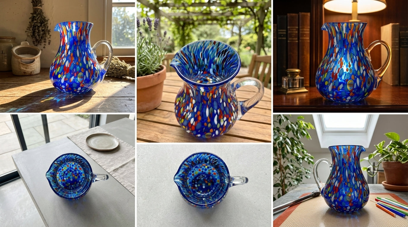 Caraffa in vetro soffiato di Murano – Artigianato italiano - Infusée