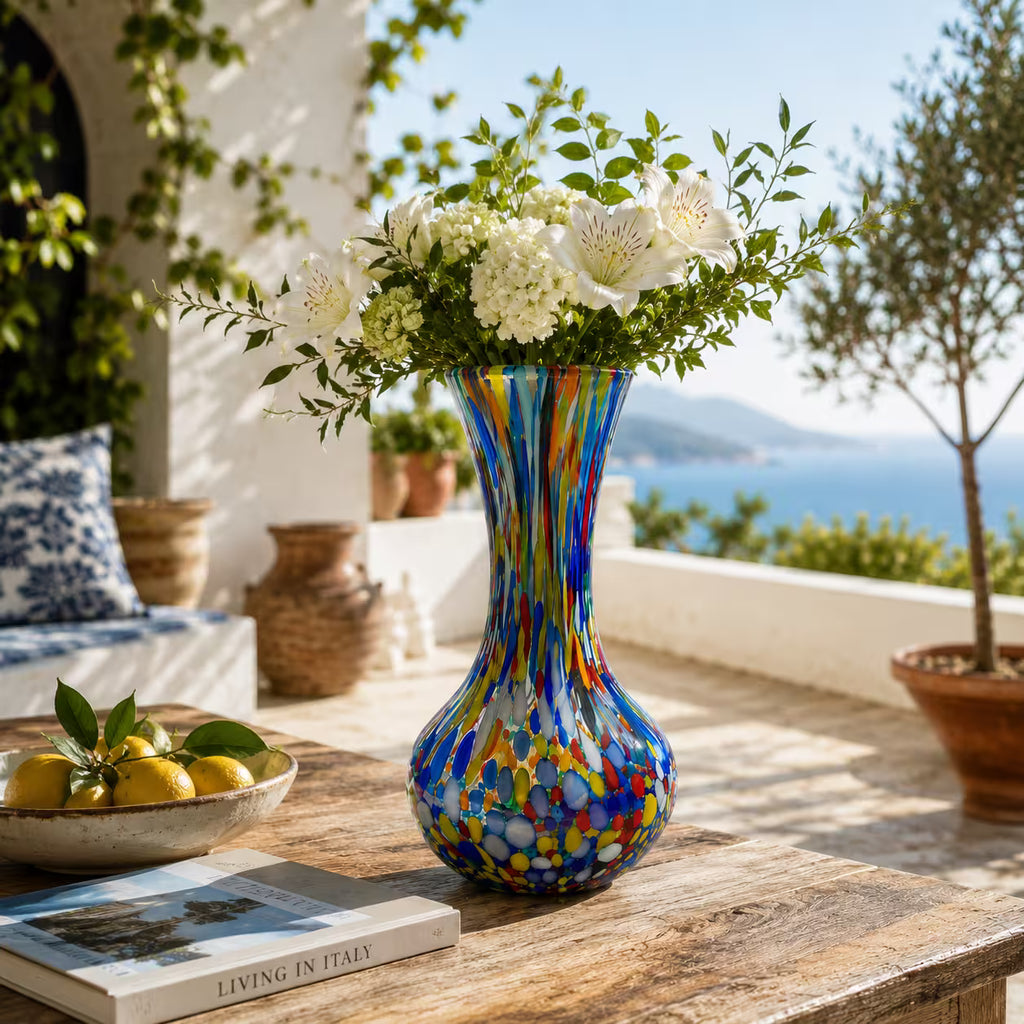 🇺🇸 Large Classic Hand-Blown Murano Glass Vase