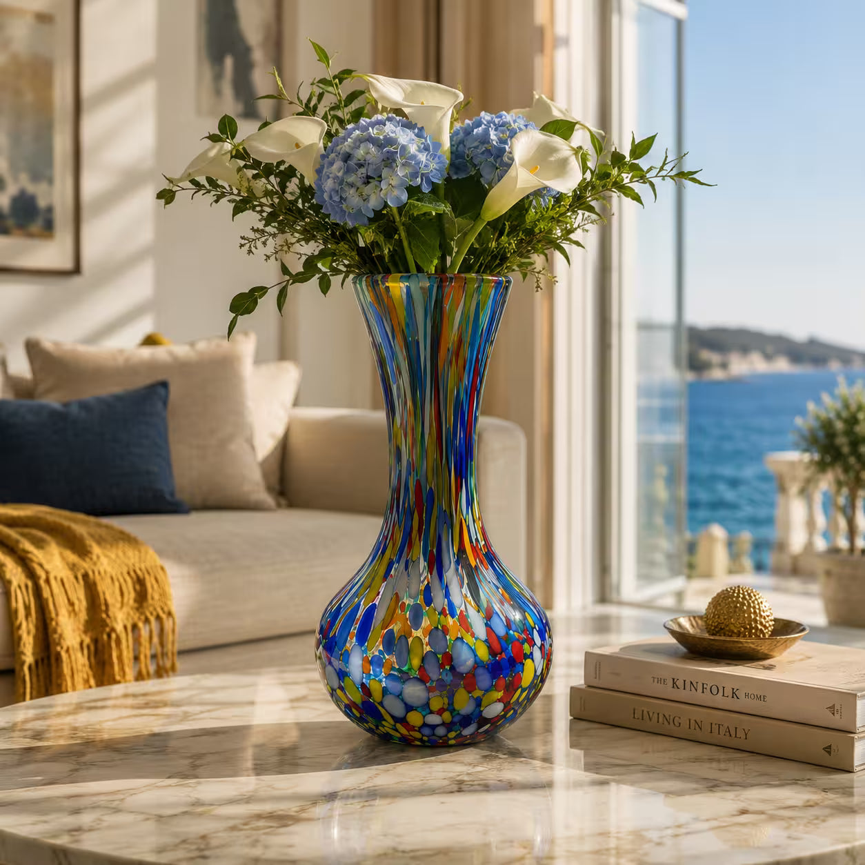 🇺🇸 Large Classic Hand-Blown Murano Glass Vase